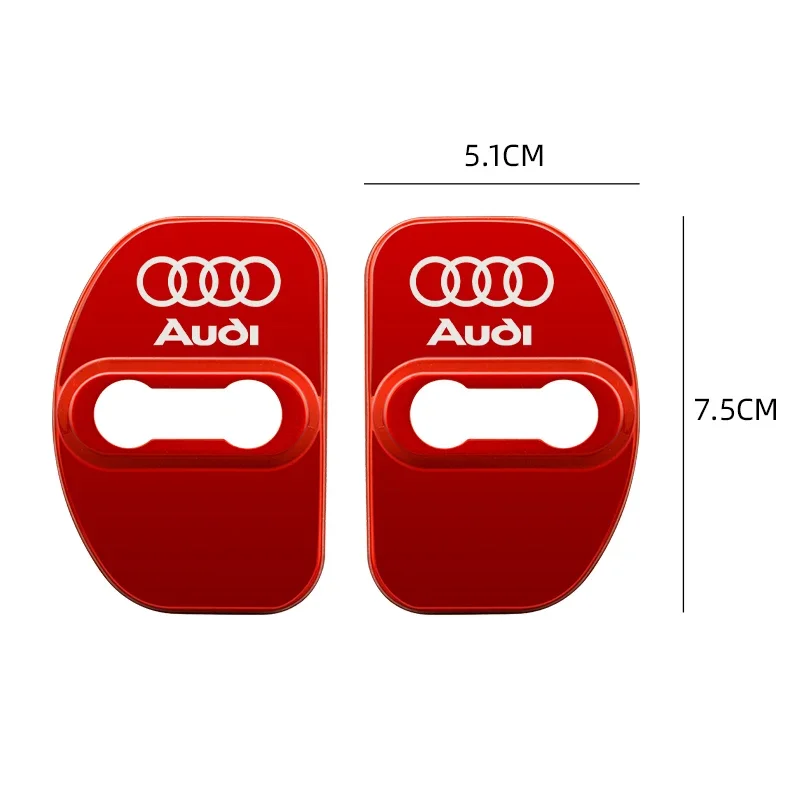 4 PCS/Set Fashion Stainless Steel Car Covers Door Lock Protecting Cover For AUDI TT A1 A3 A4 A5 A7 A8 Q3 Q5 Q7 S3 S4 TTS