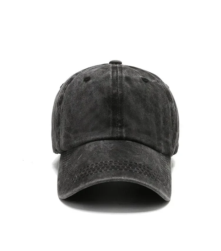 Damen Herren Baumwoll-Mode-Snapback-Cap, einfarbig, Baseballmütze, Herbst-Winter-Hut, Outdoor, schlicht, Vintage-Visor, Freizeit-Cap für Damen und Herren – Detail 6