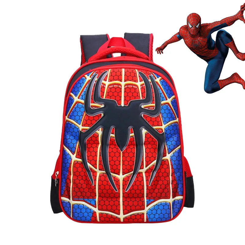 Marvel Spiderman Backpack Batman Schoolbag Superman Bagpack Captain America Double Shoulder Bag Kid Gift Student Stationery Boy