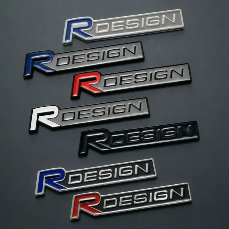 

Car Sticker R Design Logo Front Grille Emblem Side Fender Rear Trunk Badge For Volvo XC60 XC90 S60 V60 XC40 C40 S90 V90 V40 XC70