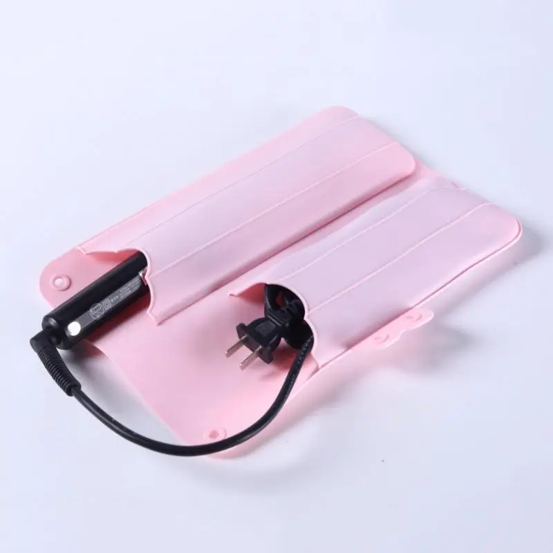 Curling Iron Silicone Mats Curling Iron Storage Bag Hair Straightener Flat Iron Pouch Hair Styling Tools Bag Portable Hair Tool