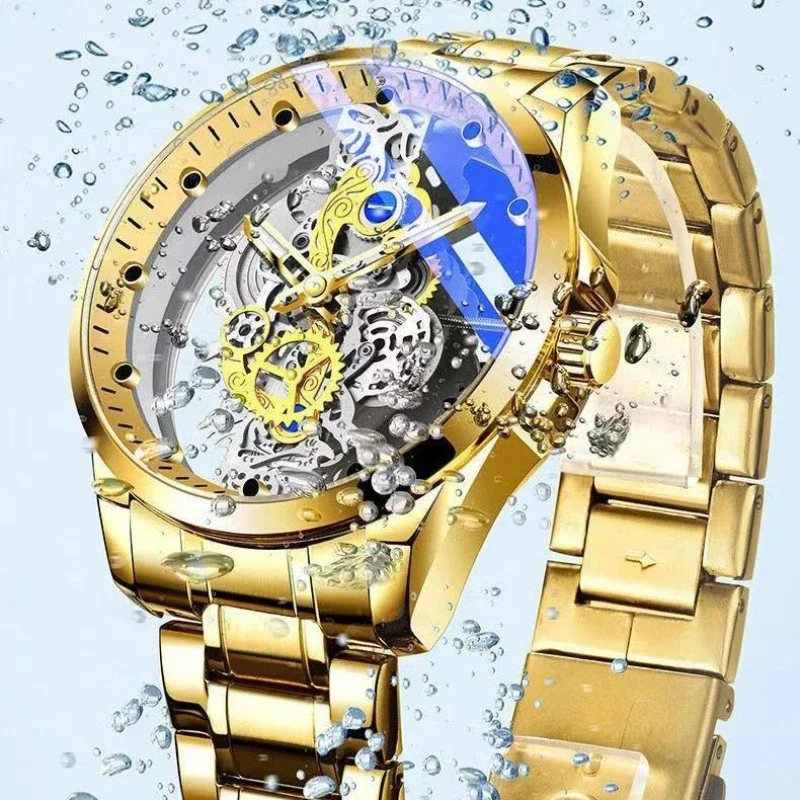 Nuovo orologio da uomo automatico di lusso bello, luminoso, impermeabile, per studenti, tendenza classica, semplice orologio al quarzo svizzero
