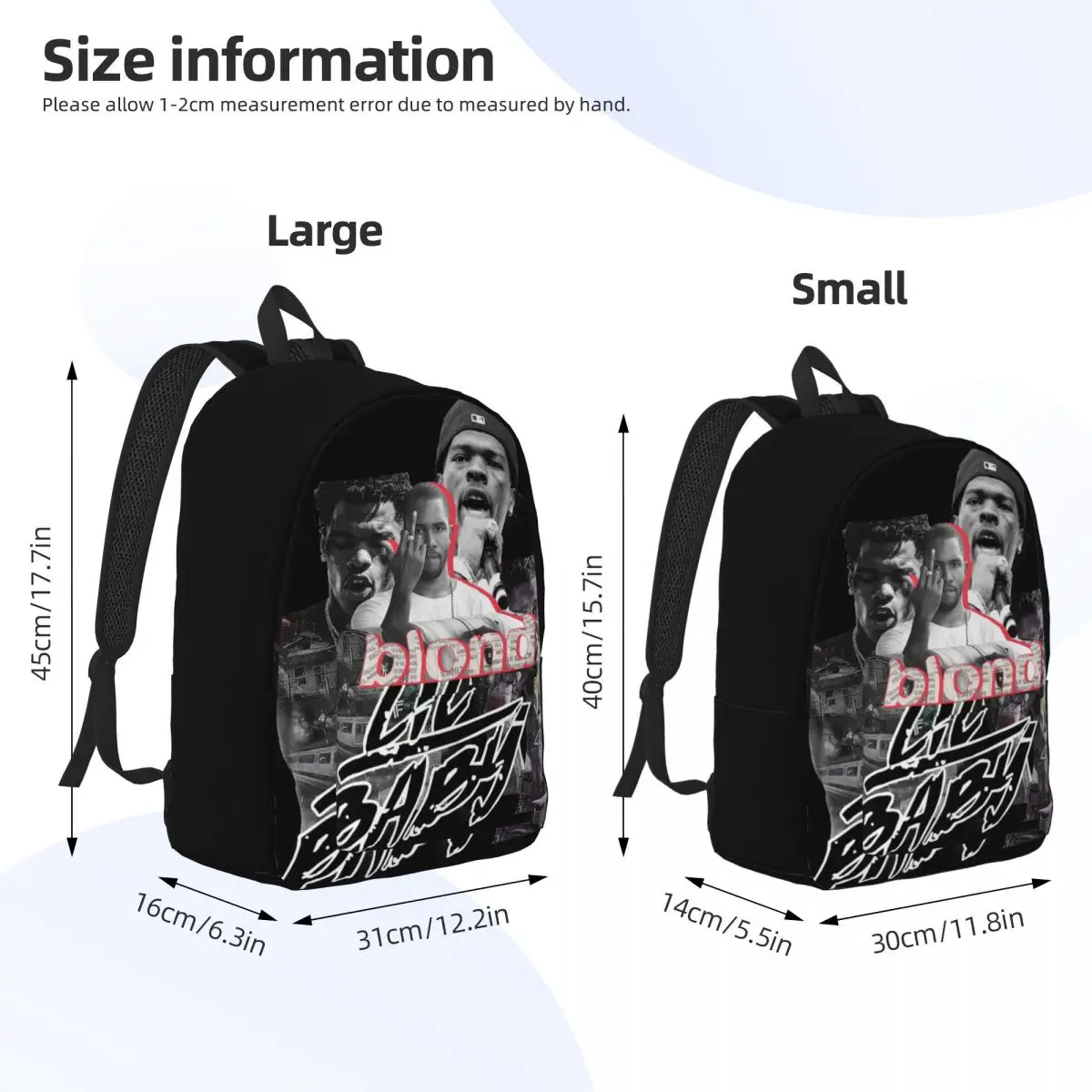 Lil Baby-Sac à Dos Vintage Hip Hop pour Adolescent, Cartable d'École, Voyage du Primaire et du Lycée