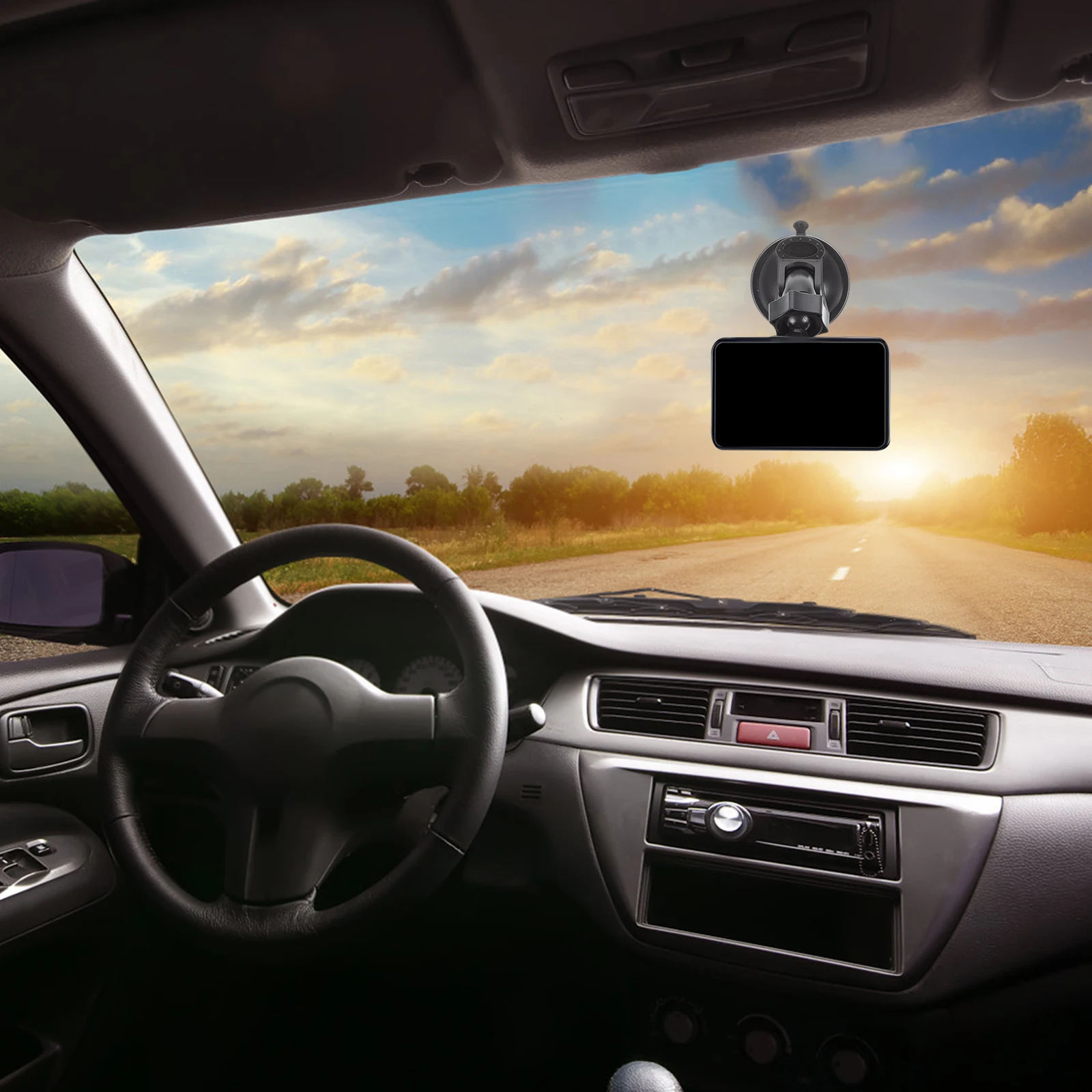 

Dash Cam Mount 5 Heads Black Spinning Ball Suction Cup Car Bracket Dash Camera Holder Adapter Vehicle Dashboard Recorder Stand