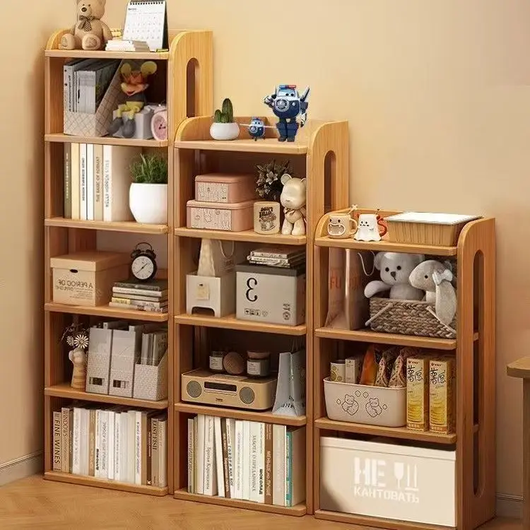 #Solid wood integrated wall-mounted storage rack with multiple storage options for the living room.