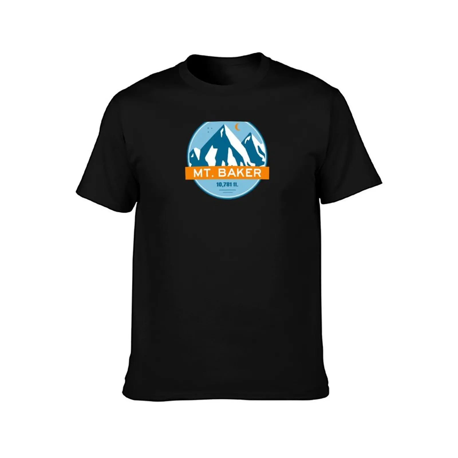 Mt. Baker Washington Stars Moon T-Shirt Casual Everyday Wear T-Shirt