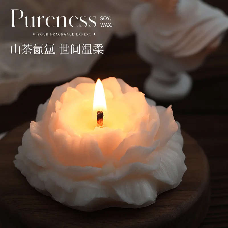 Candele profumate di camelia semplice senso avanzato yoga meditazione regalo di compleanno decorazione della casa ornamento