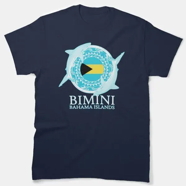 Caribbean reef shark Bimini Bahamas flag Classic T Shirt