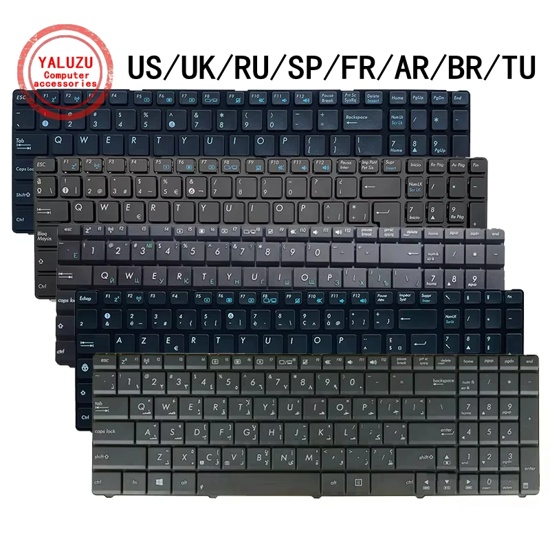 US/UK/RU/SP/FR/AR/BR/TU Laptop Keyboard For ASUS G51V G53 G60 G72 G73 G73Y/YI G73J/JH/JW G73SW G73S B53 B53S B53J W90 W90V/VP/VN
