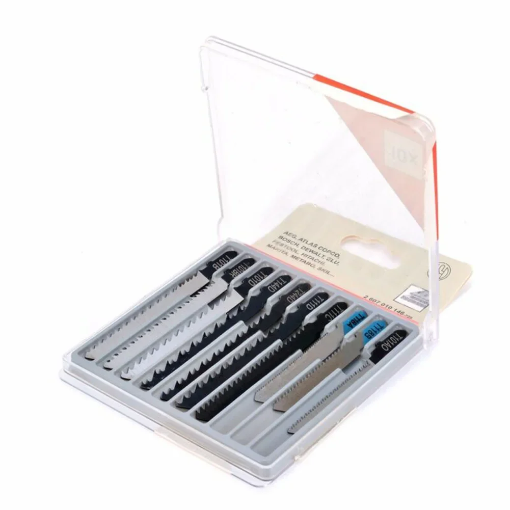 Conjunto Jigsaw Lâminas Madeira Metal Corte Folha Lâmina de Serra Cortador T101b T101br T101d T144d T244d T111d T118a T118b 10 Peças