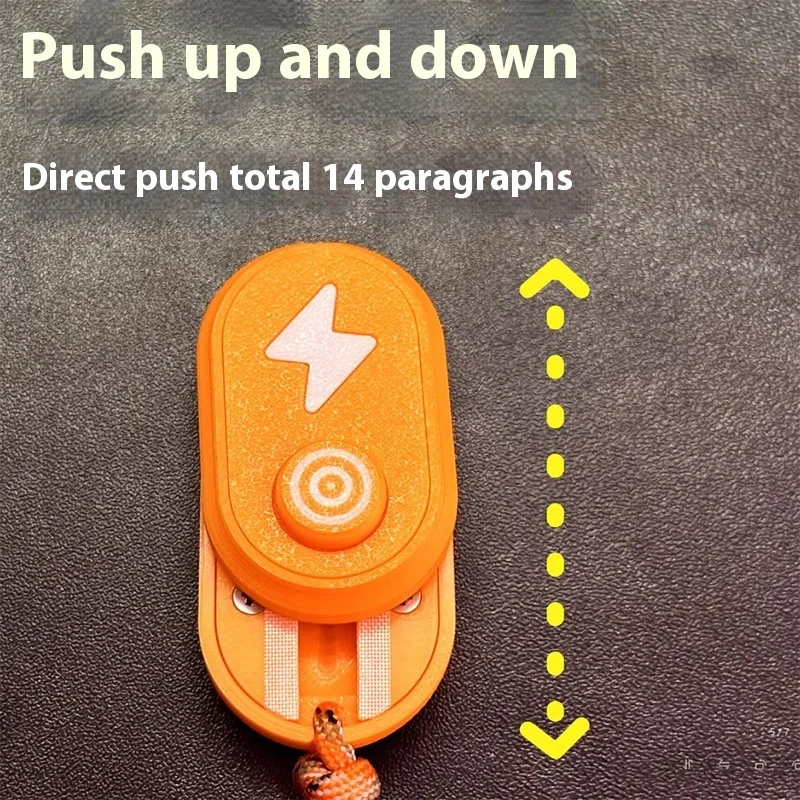 KEYI EDC Fidget Push Slider 3D PLA+ Fidget Toys Office Stress Relief Toys 360° Rotatable Haptic Slider ADHD Toys