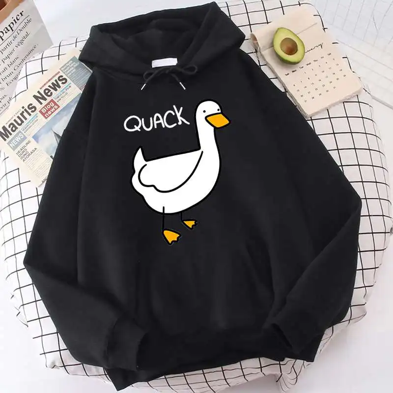 Cute Cartoon Duck Pattern Printed Hoodie Men/Women Casual Fashion Hoodies Women y2k Pullover Sweatshirt Oversized Unisex Clothes