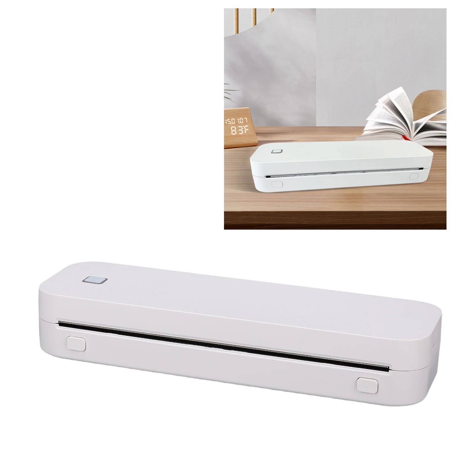 

200dpi A4 A5 Thermal Printer Mini Thermal Label Printer Wireless Thermal Printer Inkless Low Noise for 8.5x11in US Letter Paper