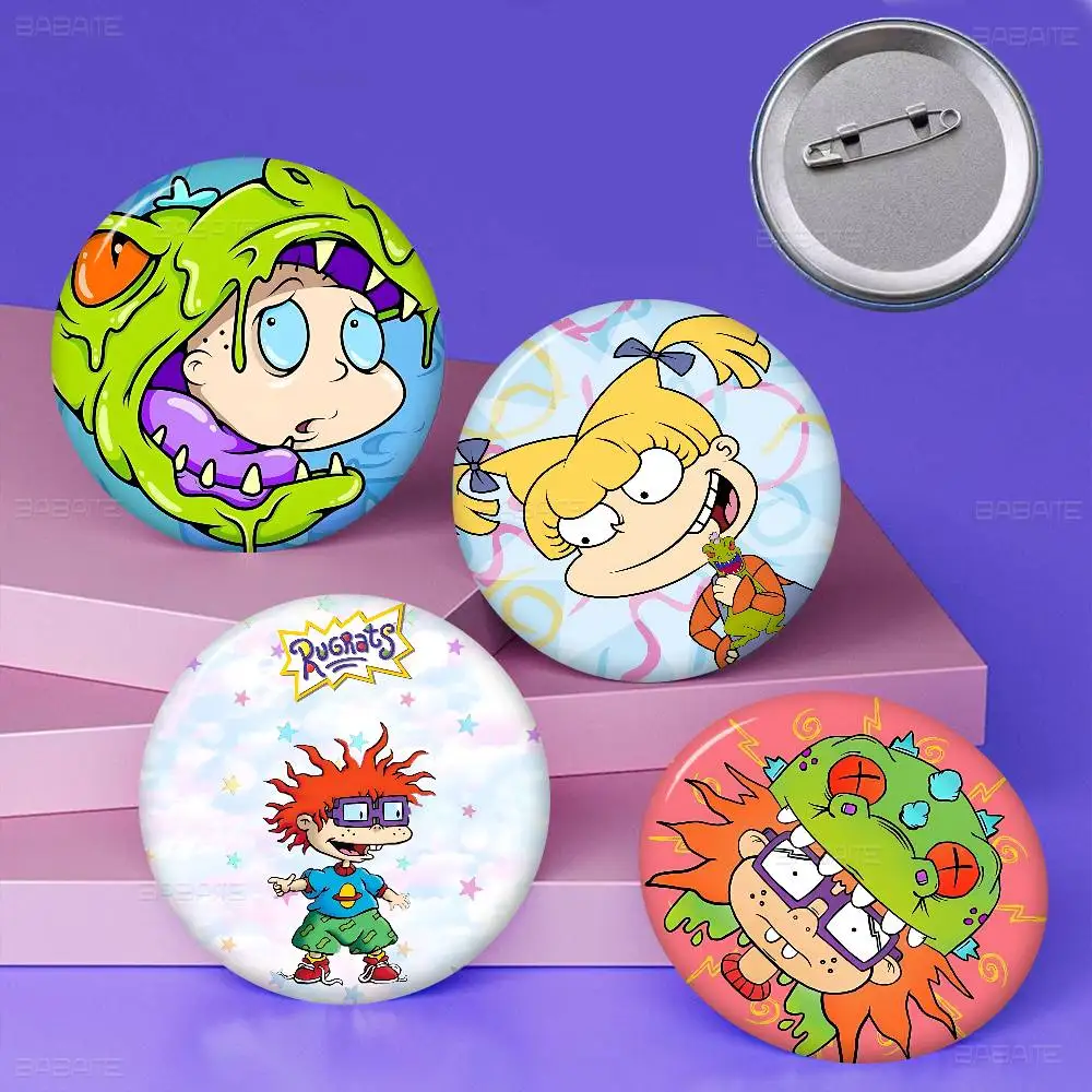 R-Rugrats Customizable Soft Button Pin For Women Creative Jewelry Funny Badge Cartoon Lover Hat