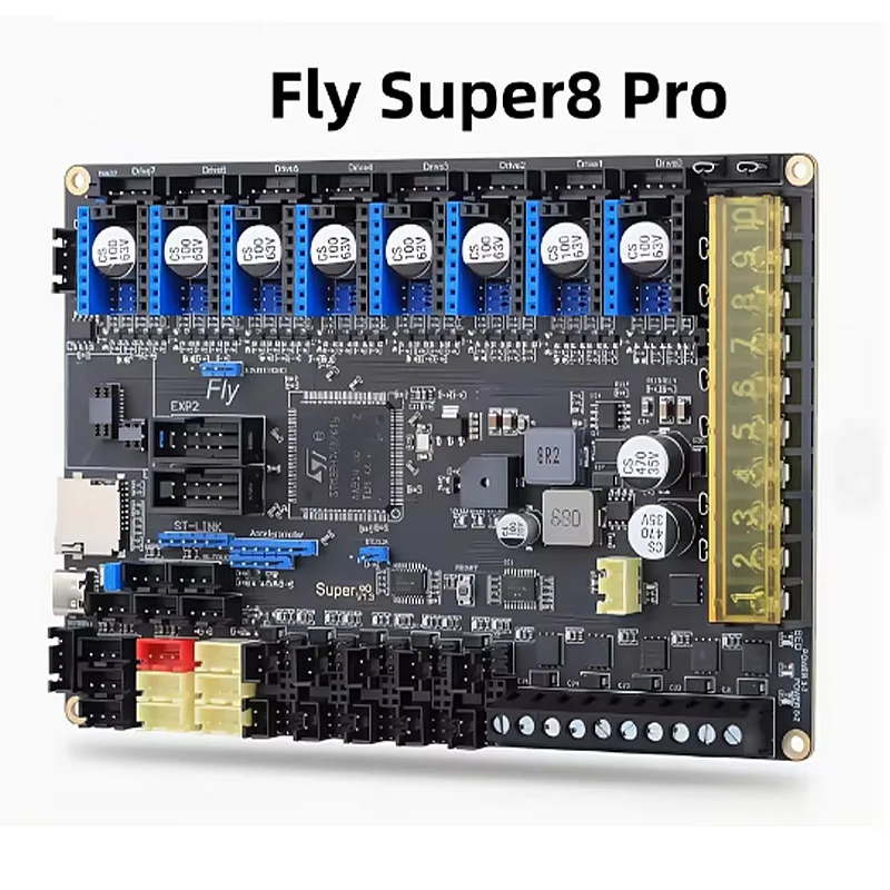 Fly 3D Super8 axis Pro high performance H7 chip 550MHz high speed 3D printer motherboard for VzBoT