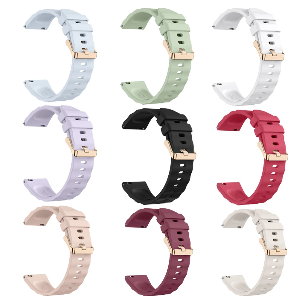 18 mm Silikon-Uhrenarmband für Garmin Venu 4 3S 2S 41 mm / Active S / 255S 265S / Vivoactive 4S/3S Sport Ersatzarmband