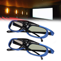 2PCS 3D Glasses DLP Link 3D Glasses 144Hz DLP Link Rechargeable 3D Active Shutter Glasses for All DLP Link 3D Projectors