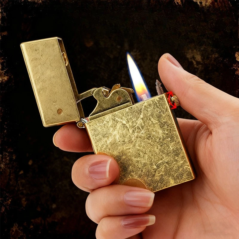 Guochao Metal Kerosenes Lighter One-button Ejection Ignition Zakilam Metal Grinding Wheel High-grade Lighter To Send Boyfriend