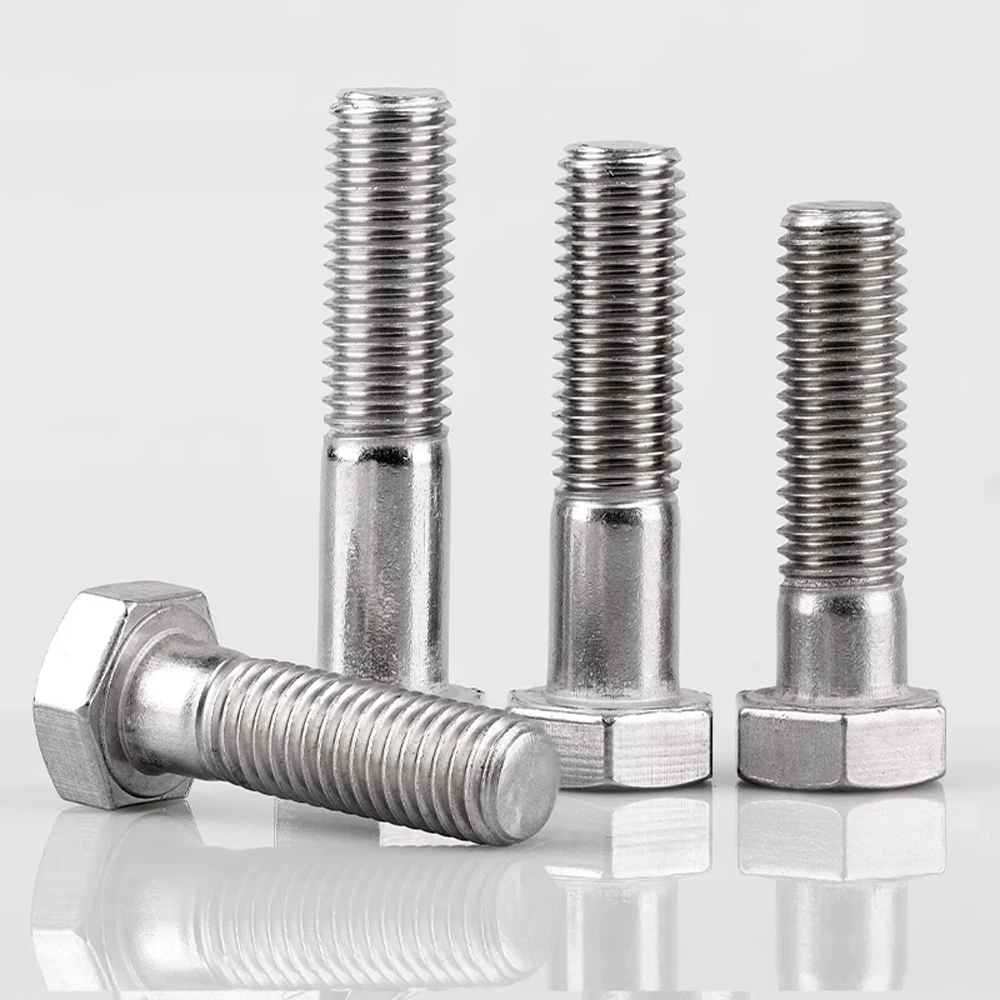 

Hongtu Hex Head Screws 1/4 5/16 3/8 7/16 1/2 5/8 UNC SUS316 A4 Stainless Steel External Hexagon Bolts Partial Threaded DIN933