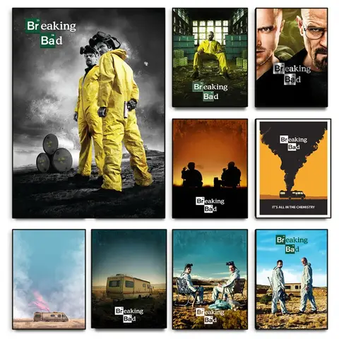 Breaking bad tv show série hd cartazes e impressões figura pintura em tela imagem da arte da parede do vintage sala de estar decoração casa maura