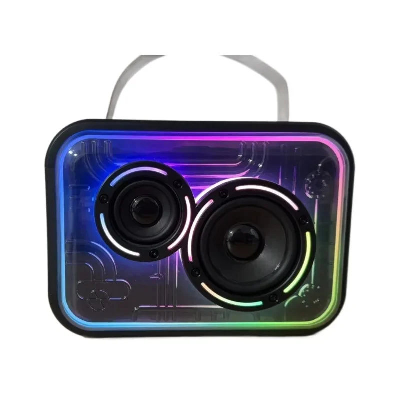 Smart voice with small wireless bluetooth speaker, retro bluetooth portable desktop birthday gift