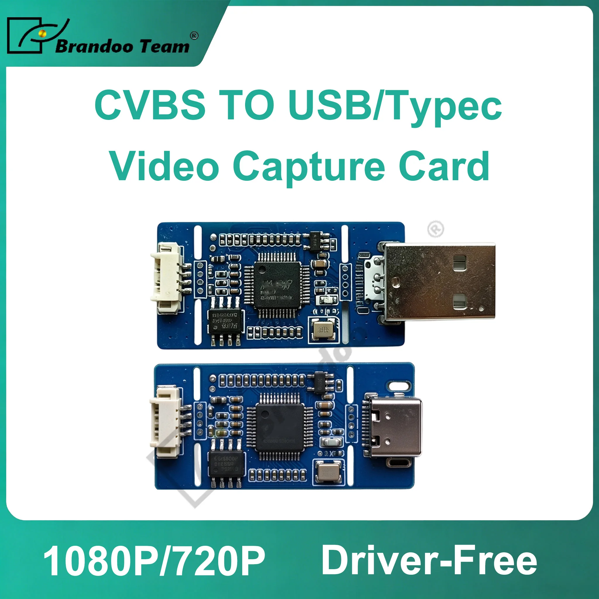 Cvbs To Usb Module Capture Card Analog Signal To Digital Usb Camera Module Cvbs To Usb 1080P Free Drive Free Plug And Play