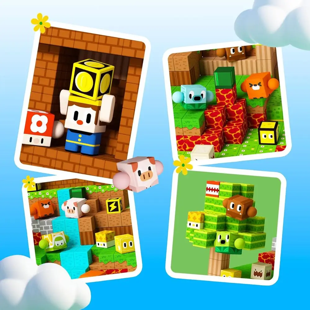 Juego de construcción magnética de 108 piezas con animales giratorios para regalos de cumpleaños y aprendizaje STEM para niños