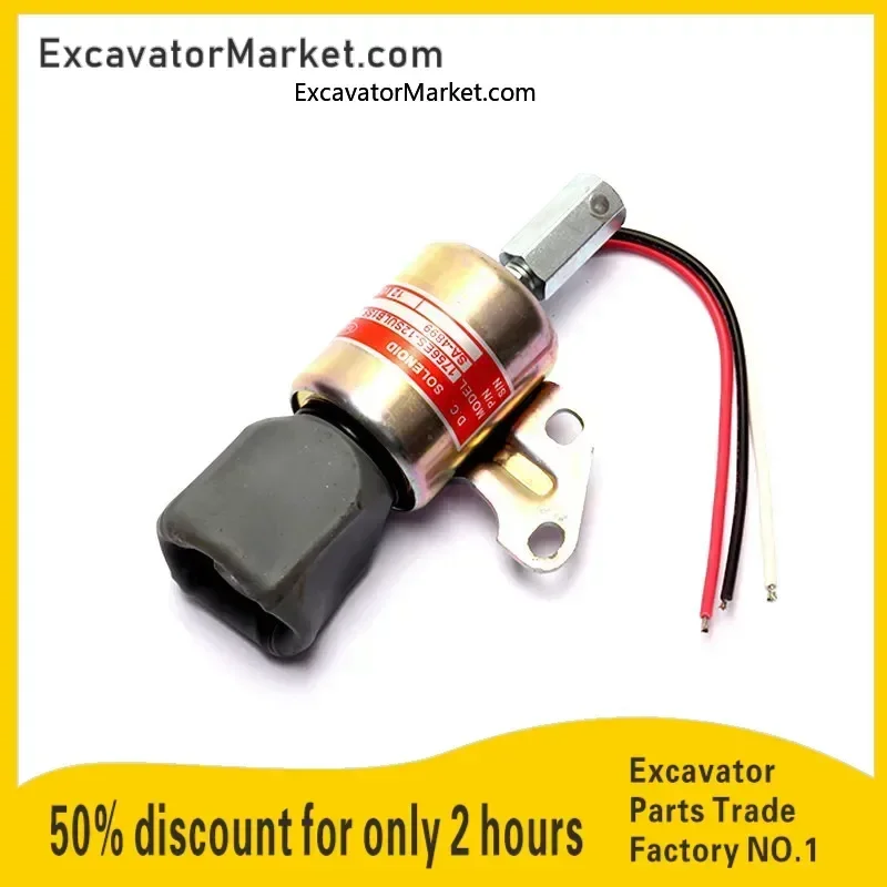 

For Kubota engine excavator parts flameout solenoid valve SA-4899 oil cut valve switch 1756ES-12SULB1S5 assembly high quality