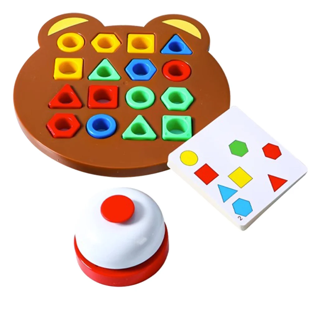 1 conjunto de jogo de tabuleiro de forma geométrica crianças cedo educacional para crianças 1-3 anos classificação cor correspondência brinquedo pré-escolar