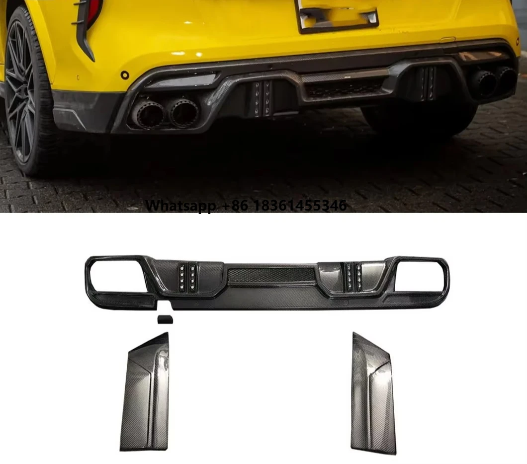

for X6M F96 Bumper Upgrade LD Style Body Kit Flawless and Durable Properly Installed PU-Design Carbon Fiber Rear Diffuser