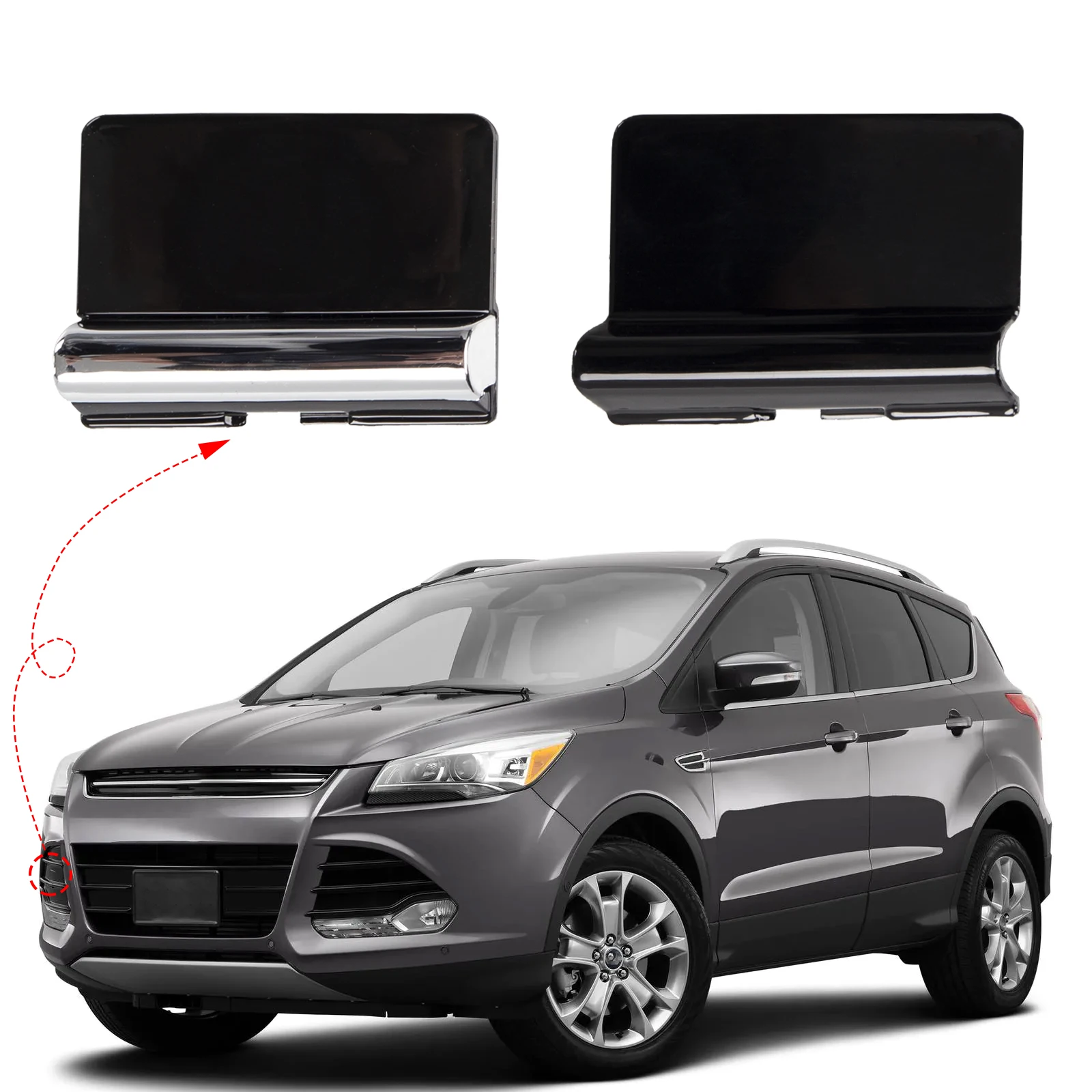 

Front Bumper Tow Hook Cover Cap Towing Eye For Ford Escape Kuga Accessories 2013 2014 2015 2016 DV4517A989B