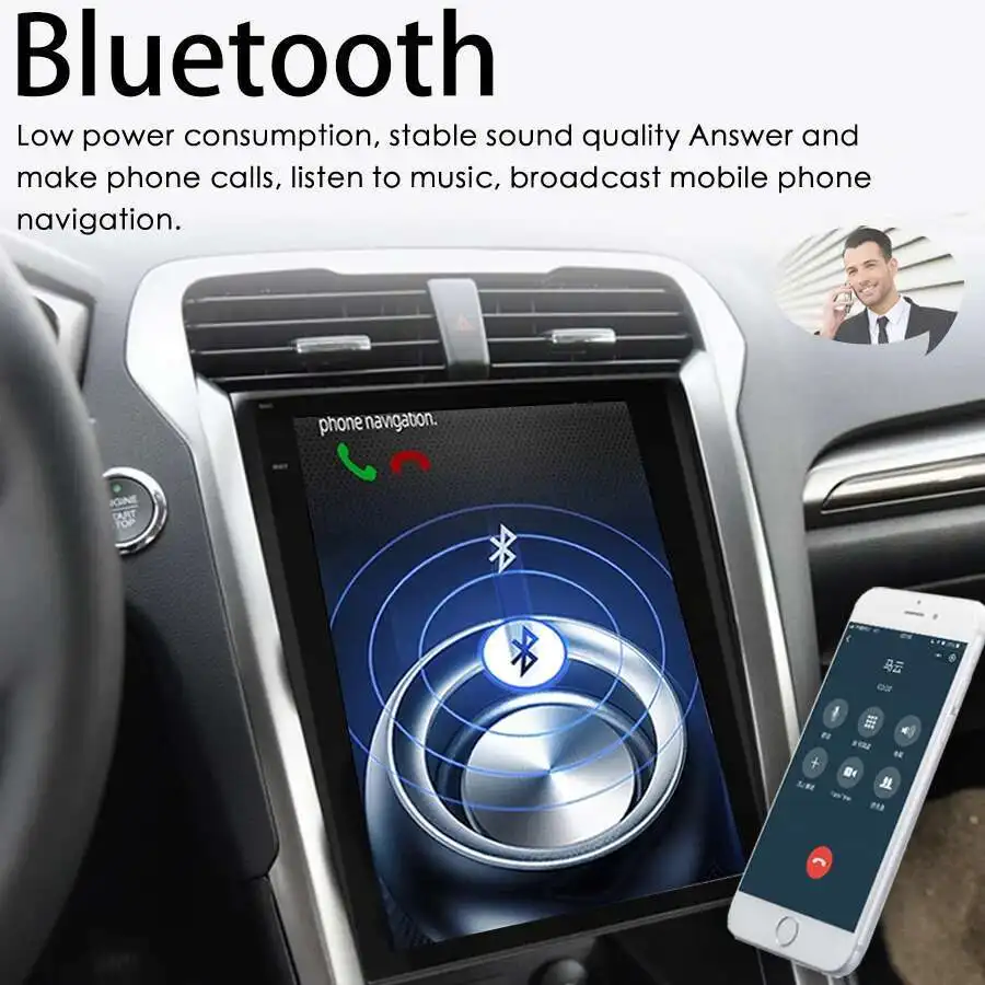 256GB For Ford Mondeo Fusion MK5 Radio Android 14 Multimedia 2013-2019 GPS Navi Head unit Tesla Car Audio Stereo Video Player