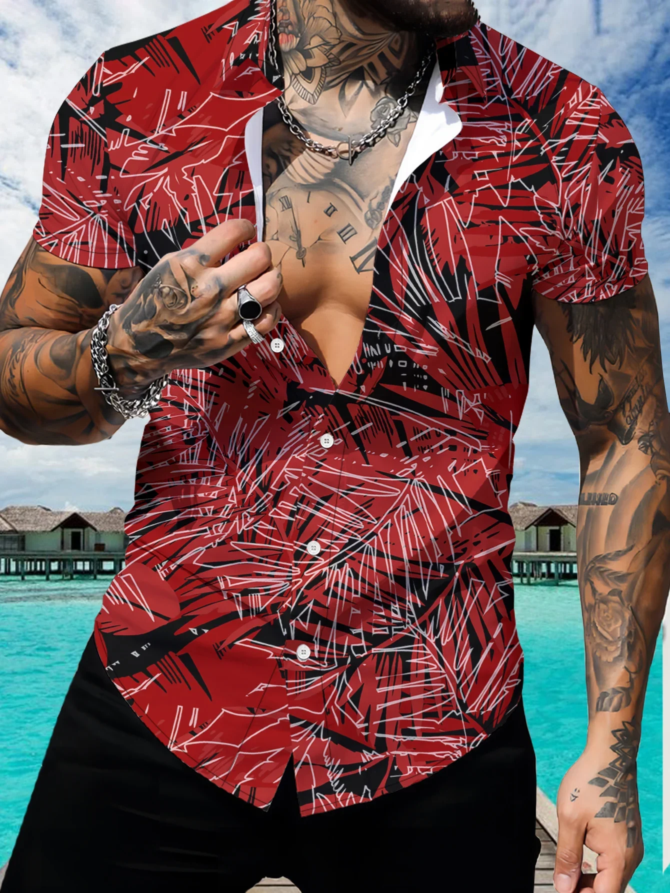 Men's Hawaiian Shirt 2026 New Arrival Summer Casual Man Women Short Sleeve Beach Party Print Vacation Wear