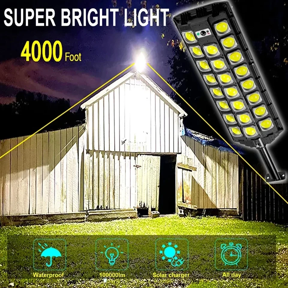 28000000LM 80000W Super Powerful Solar Light Outdoor Waterproof LED For Garden Wall Adjustable Angle Solar Lamp Street Spotlight