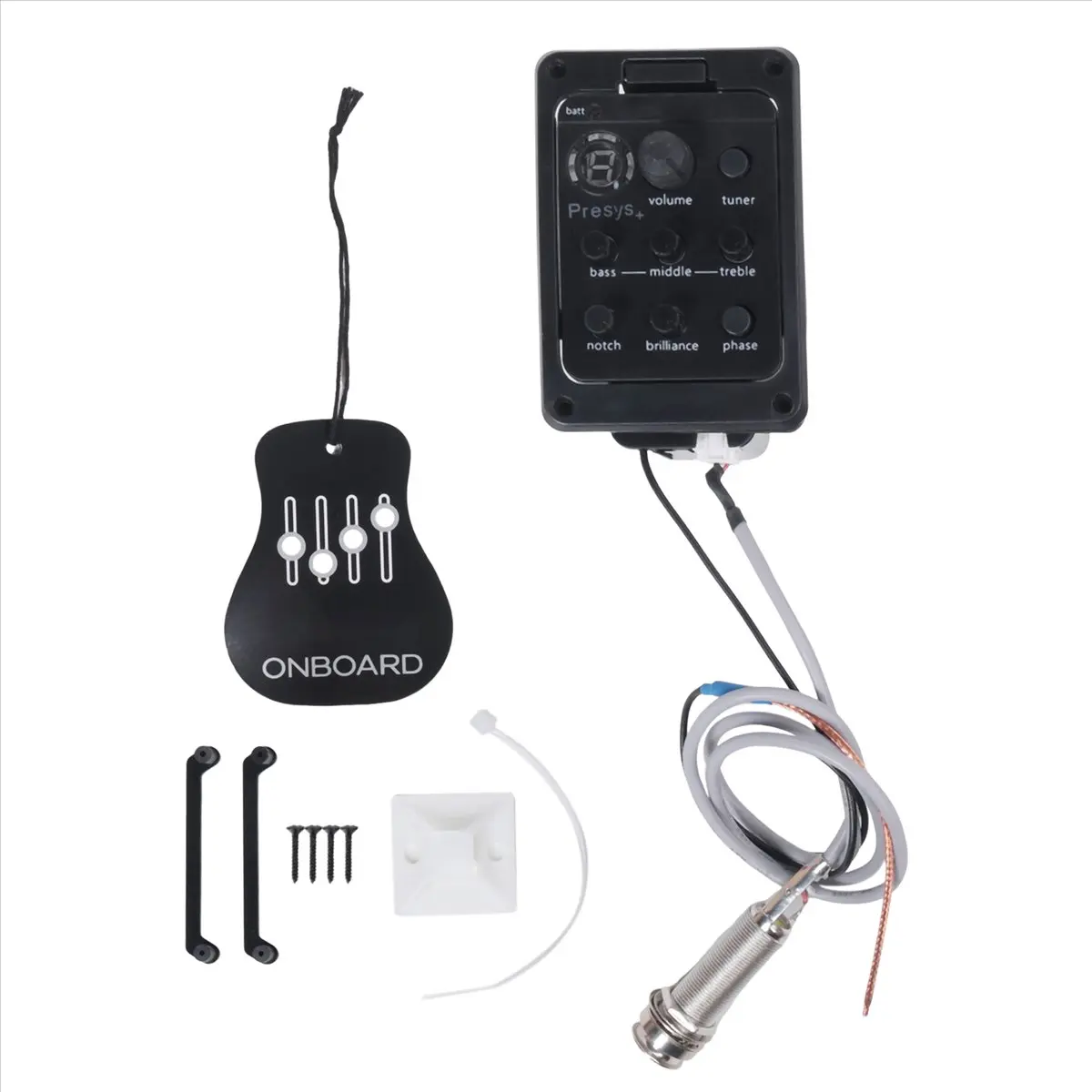 لاقط الجيتار Eq صندوق كهربائي ثقب الصوت المعادل موالف الجيتار مزيج الغيتار الغيتار الملحقات لاقط الشعبي 201 Pickup-BCBW