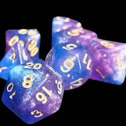 Dnd Acrylic Solid Dice Rounded Edge Polyhedral Dice D+D Dice Set For Dungeon and Dragon Pathfinder Role Playing Game(RPG)/MTG