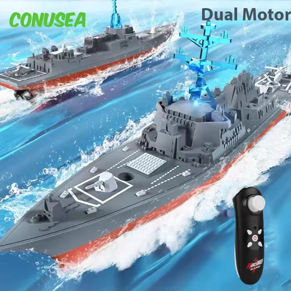 

Rc Warship Model Boat High-Speed 2.4G Remote Controlled Boats Simulation Mini Battleship Toys Children Model Toy for Boys Kids