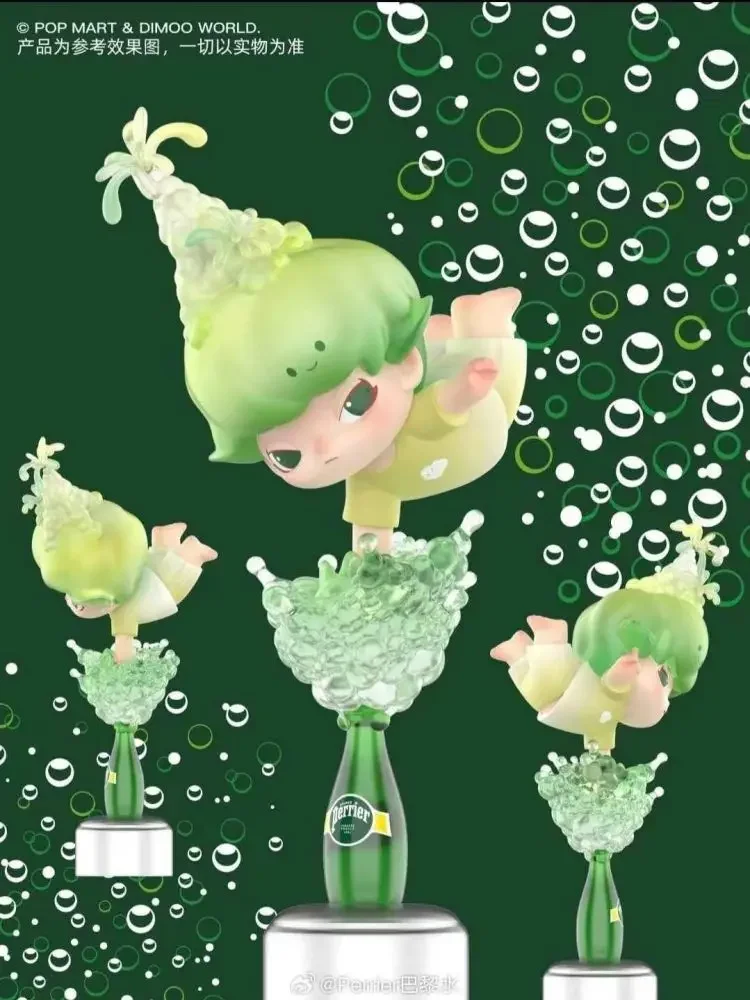 

Popmart Dimoo Perrier Paris Water Bubble Explorer Elevator Action Anime Figures Cute Model Collection Ornaments Toys and Hobbies