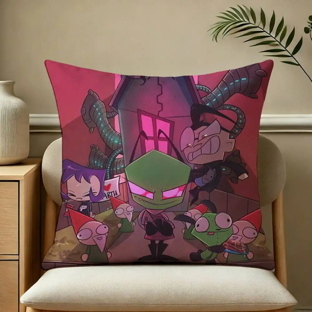 Classic Cartoon I-Invader ZimS  Pillow Case Square Double-Sided Sofa Cushion Cover Bedroom Bedside Pillow