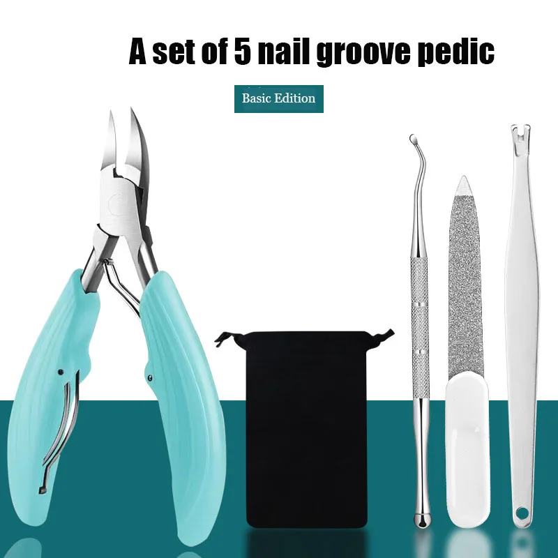 Newest Toe Nail Clippers Set Dead Skin Remove Nail Ingrown Nipper Cuticle Scissors Nail Cutter Paronychia Tool Pedicure Manicure