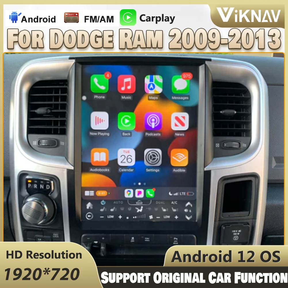 

Автомагнитола для Dodge Ram 12,1-2009, 2013 дюйма, Android 12