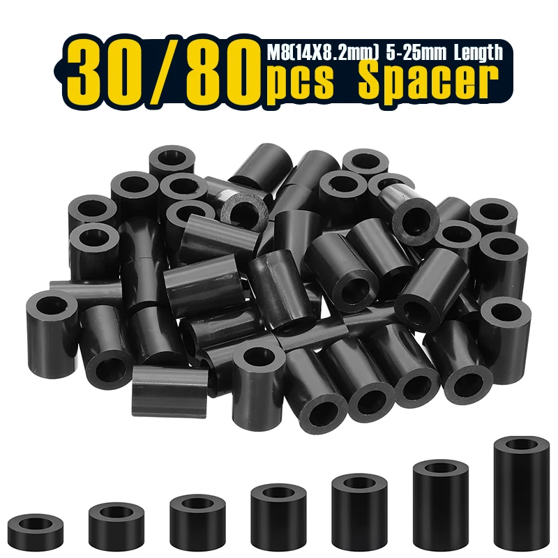 30-80 Pcs, M8 ABS Spacers 5/16