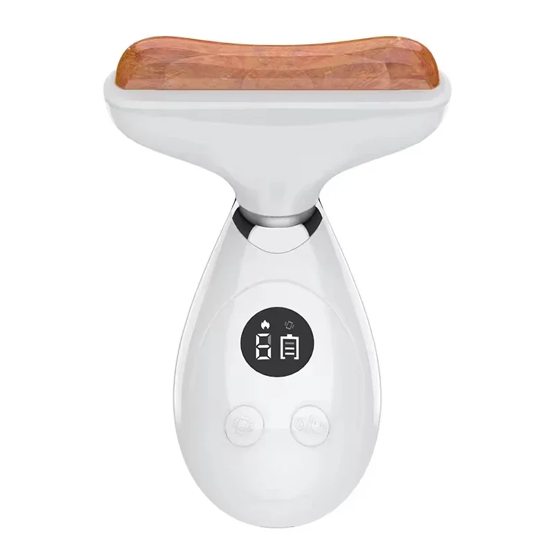 

USB Rechargeable Gua Sha Massager Bian Stone Board for Facial Lifting Neck Scraping Skin Firming & Meridian Therapy