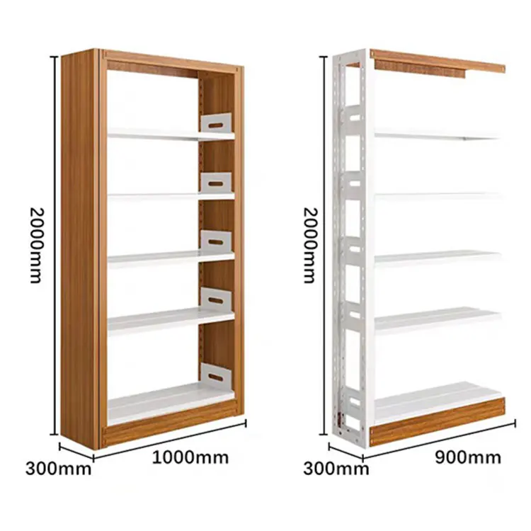 Manufacturers Direct Selling Steel Bookshelves Steel and Wood Bookshelves