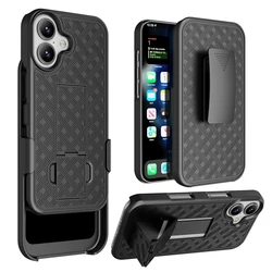 ShockProof Heavy Duty Armour Tough Stand Case With Belt Clip For iPhone 16 Plus 6.7/iPhone 16 6.1 Inch