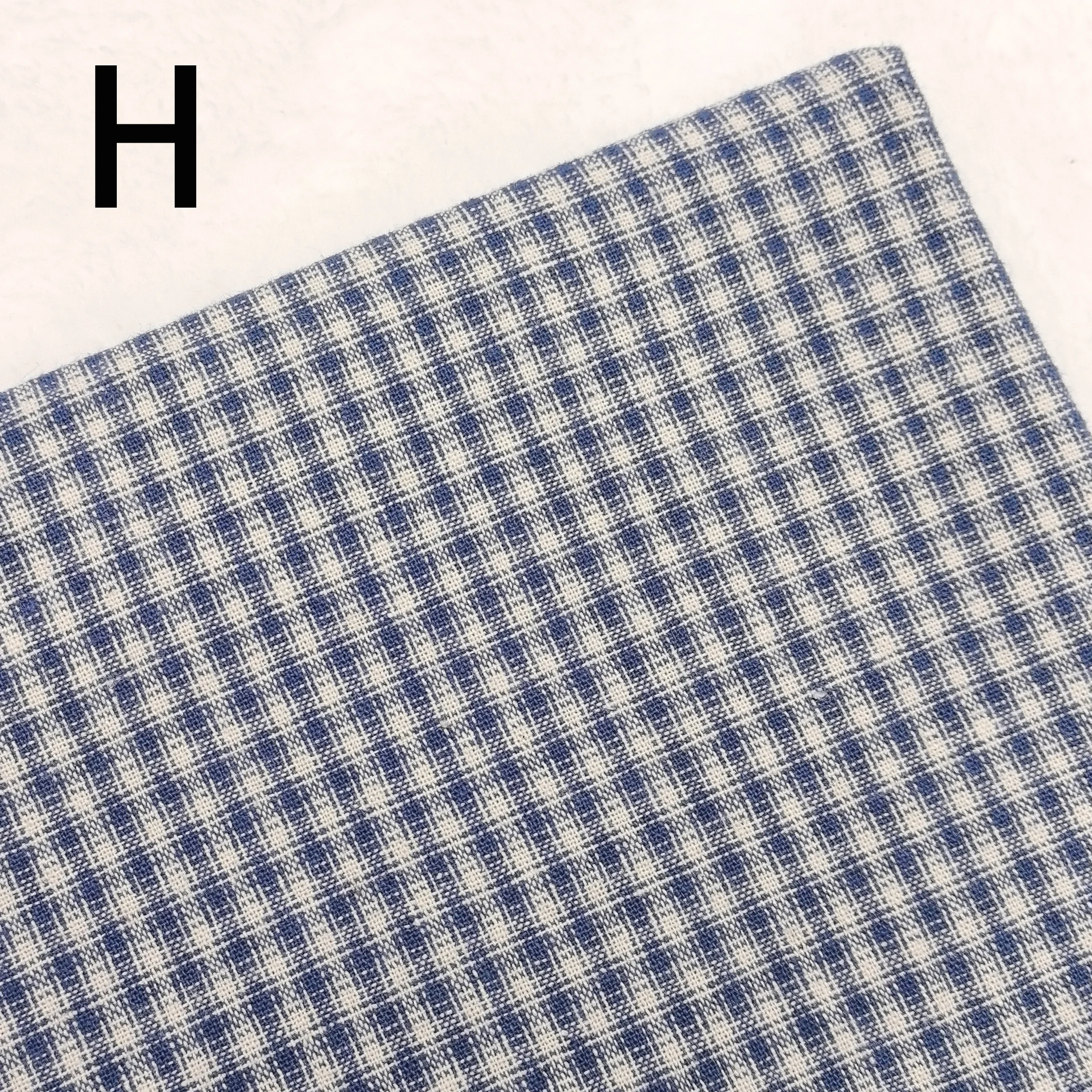Striped grid yarn-dyed first dye woven cotton plaid brocade patchwork quilt craft fabric cloth DIY stitch sew doll clothes