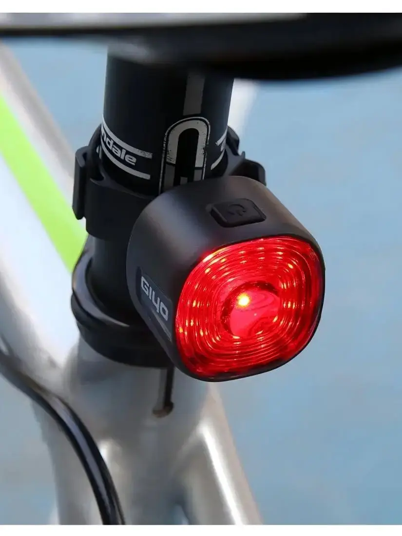 AliExpress NONE ‌Smart Brake Tail Light for MTB/Road Bike Auto Sensing IPX6 Waterproof LED Rear Lamp with RGB Light