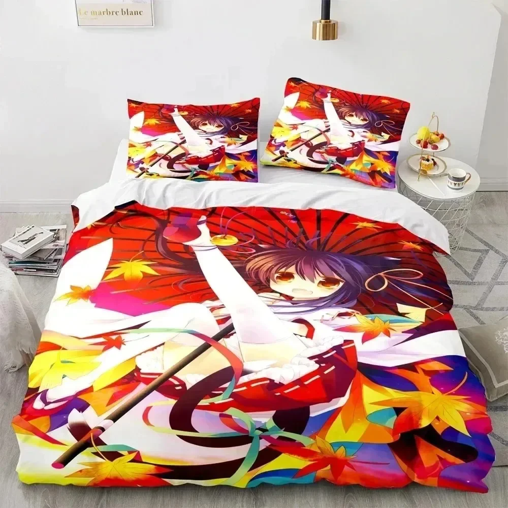 Kawaii Girl Bedding Set 3D Printed Suitable for Bedroom Duvet Cover Set With Pillowcases Kids Home Textile