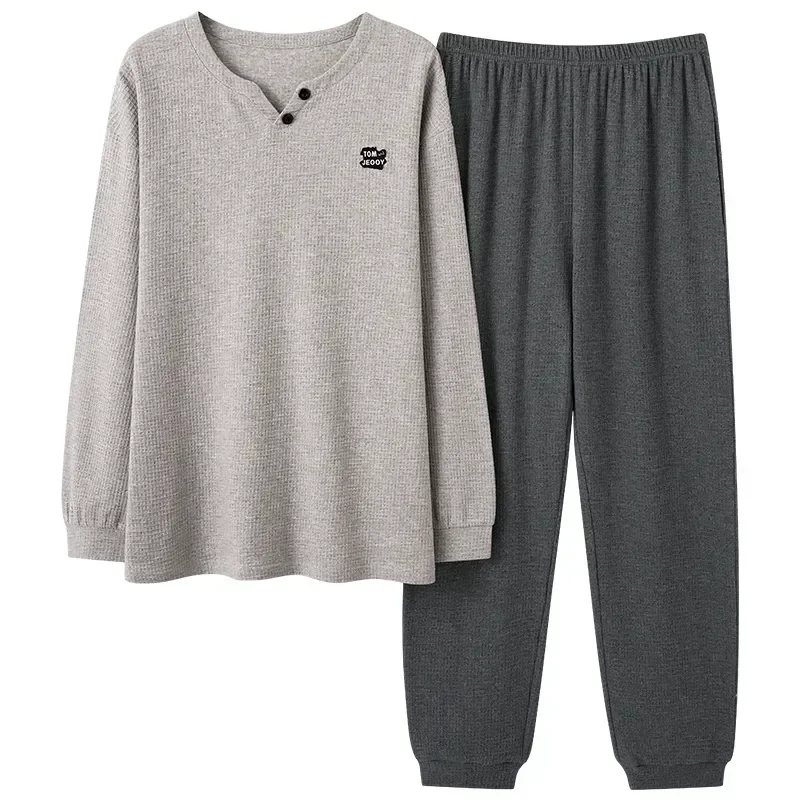 Пижамы, пижамы, хлопковые осенние пижамы, размеры, полосатые комплекты для отдыха, зимние мужские пижамы с надписью, повседневная одежда для сна, костюмы с героями мультфильмов