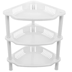 3 Layer Plastic Storage Shelves Ganizer Rack Bathroom Kitchen Desk Holder Racks Unit Plastic Basket Corner Shelf For Home